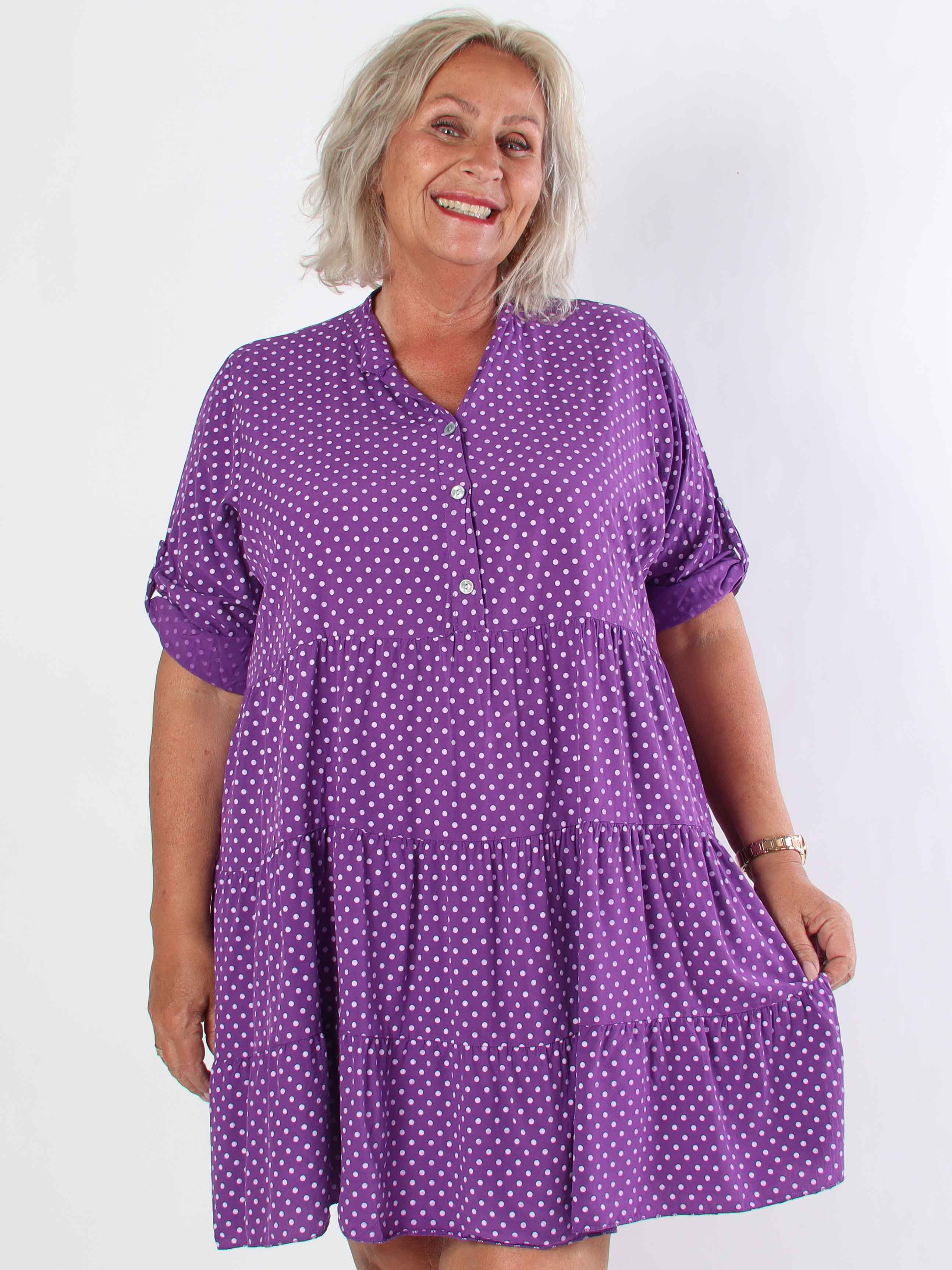 Dotti Short - Klänning med lager på lager-look i viskos